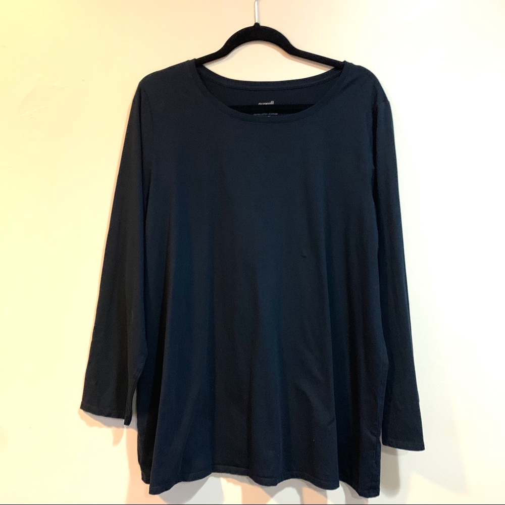 Pure Jill 2X Black Long Sleeve Tee
